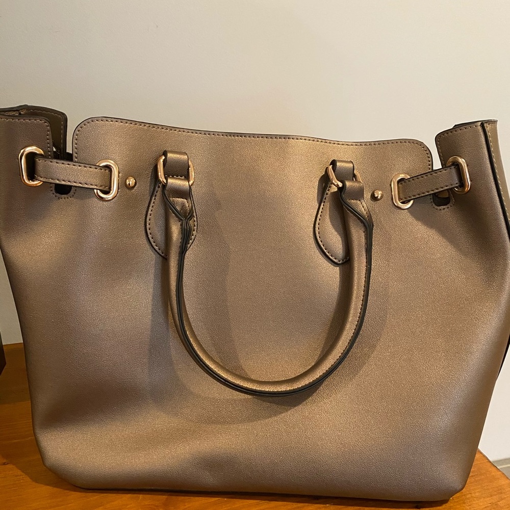 Dark gold handbag